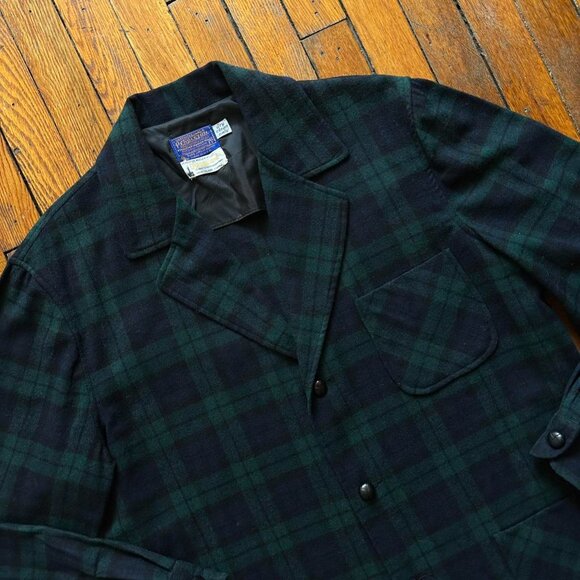 Vintage Pendleton Disneyland 60s 70s Walt Disney Wool Tartan Plaid Blazer Men L - Picture 2 of 8